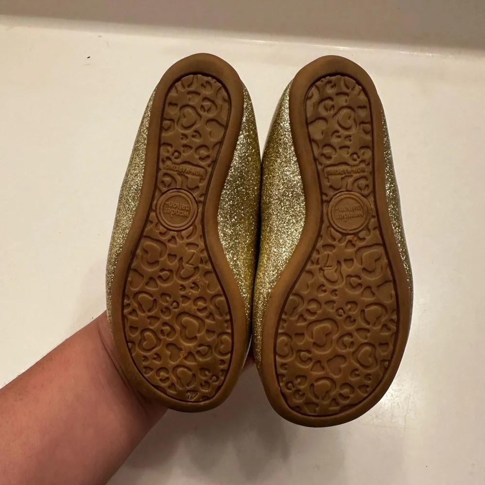 Wonder Nation Gold Glitter Dress Shoes